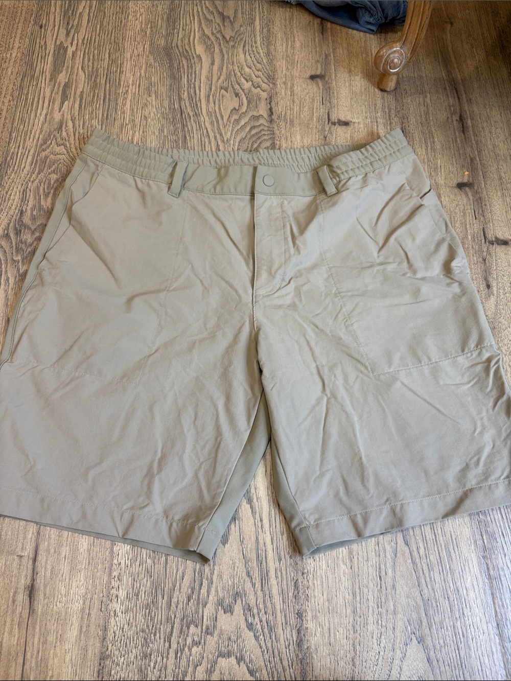 adidas Men's Khaki Flat Front Casual Shorts